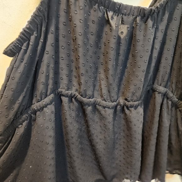 Torrid Black Ruffle Detail Women's Plus Size Tank Top 2 - Picture 6 of 11